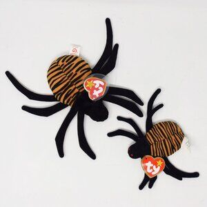 Spinner Spider Ty Beanie Baby 1996 Original 1999 Teenie Halloween Scary Bug VTG